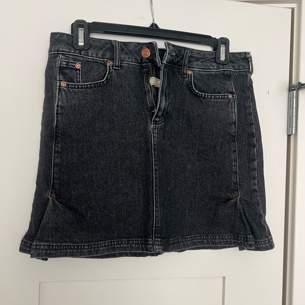 Black Denim Skirt